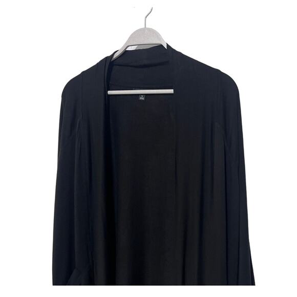 ALFANI WOMENS MEDIUM CASUAL LOUNGE SHRUG CARDI WRAP POCKETS CLASSIC BLACK NEW! - Picture 5 of 12